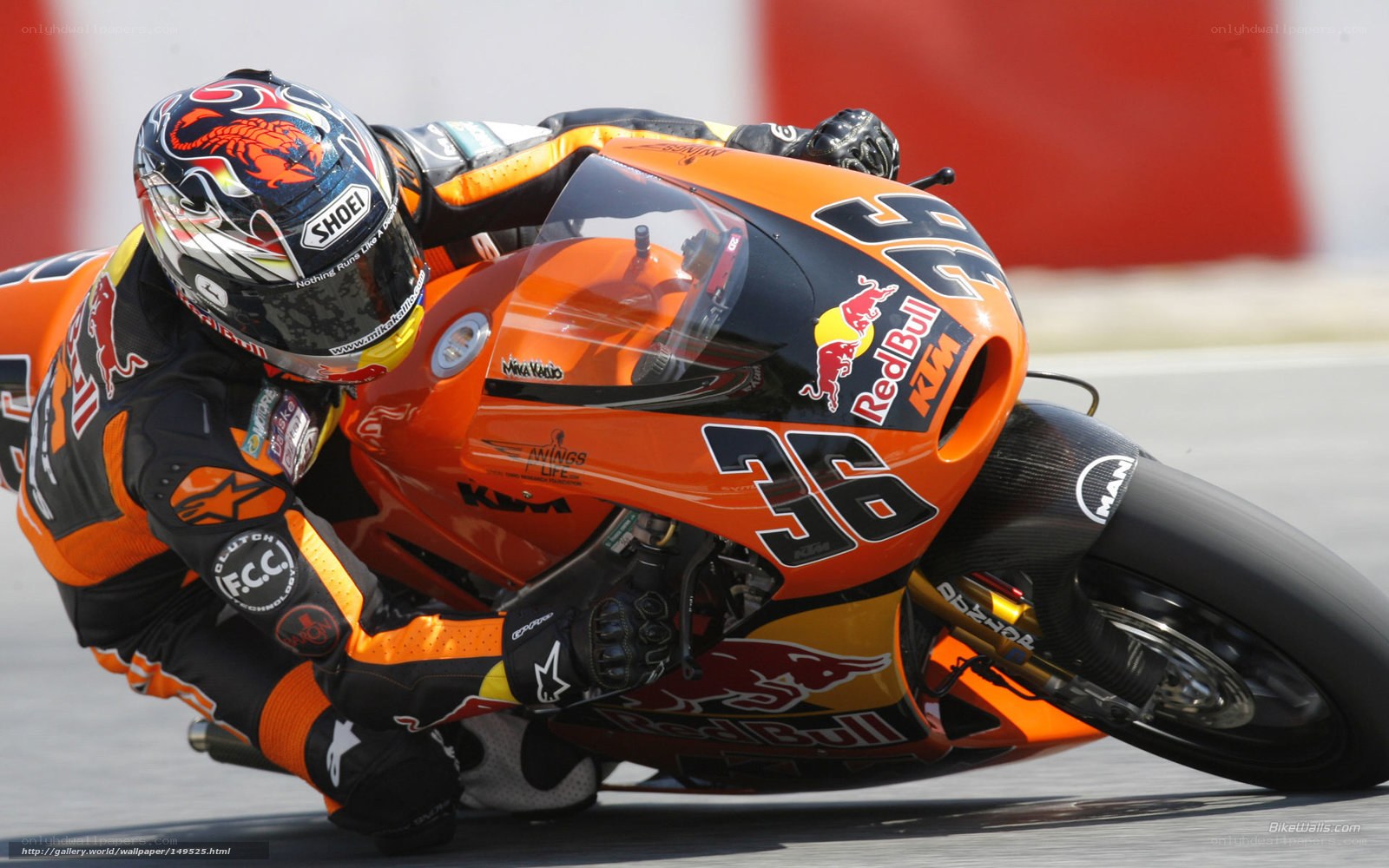 Motorcycle racer in action