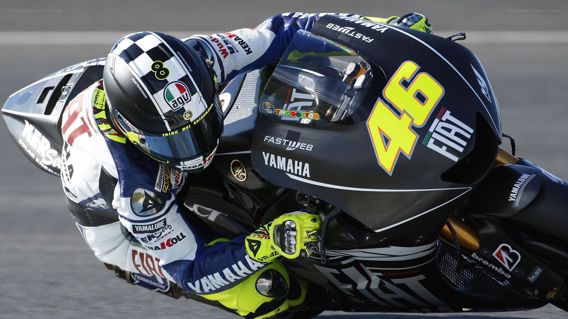 Motorcycle racer in action