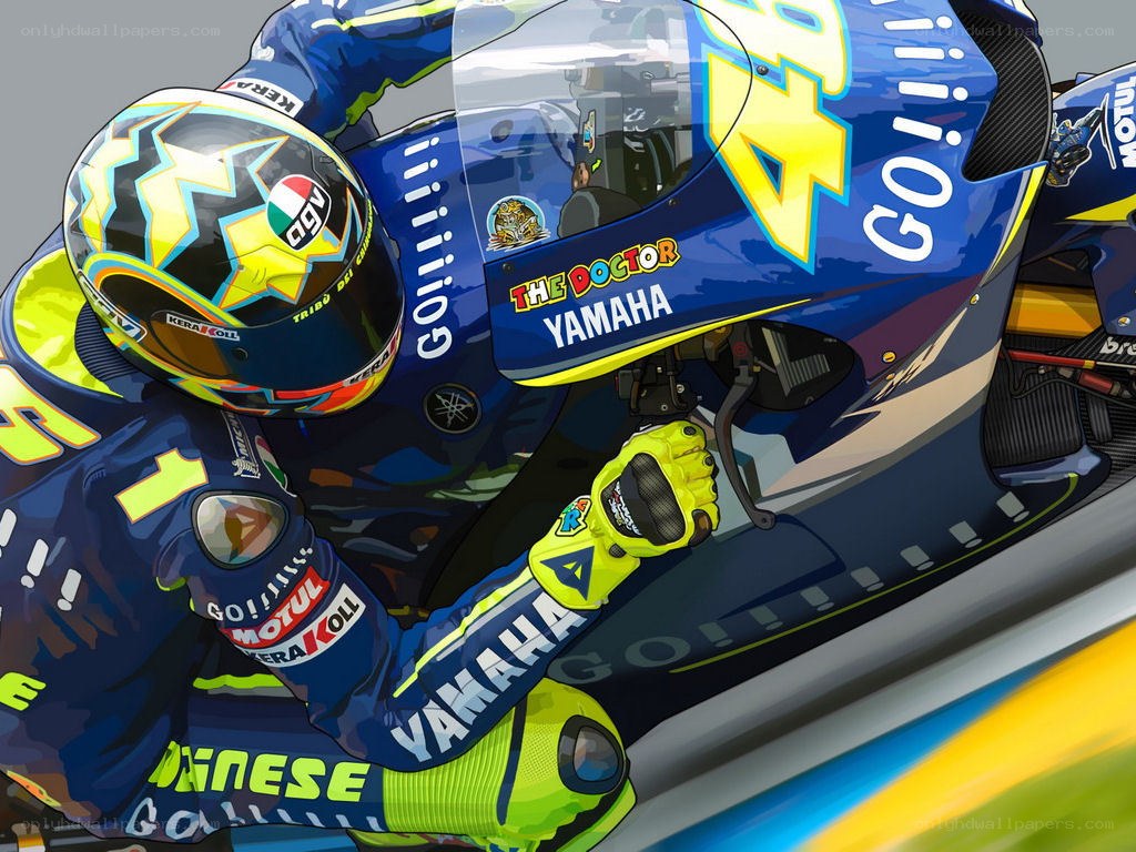 Motorcycle racer in action