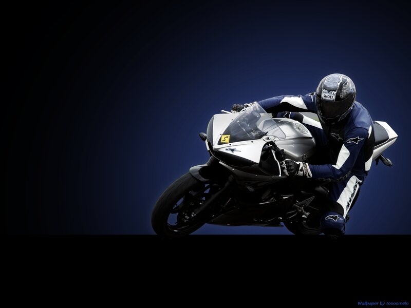 motorcycle racer in action
