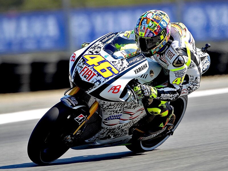 Motorcycle racer in action