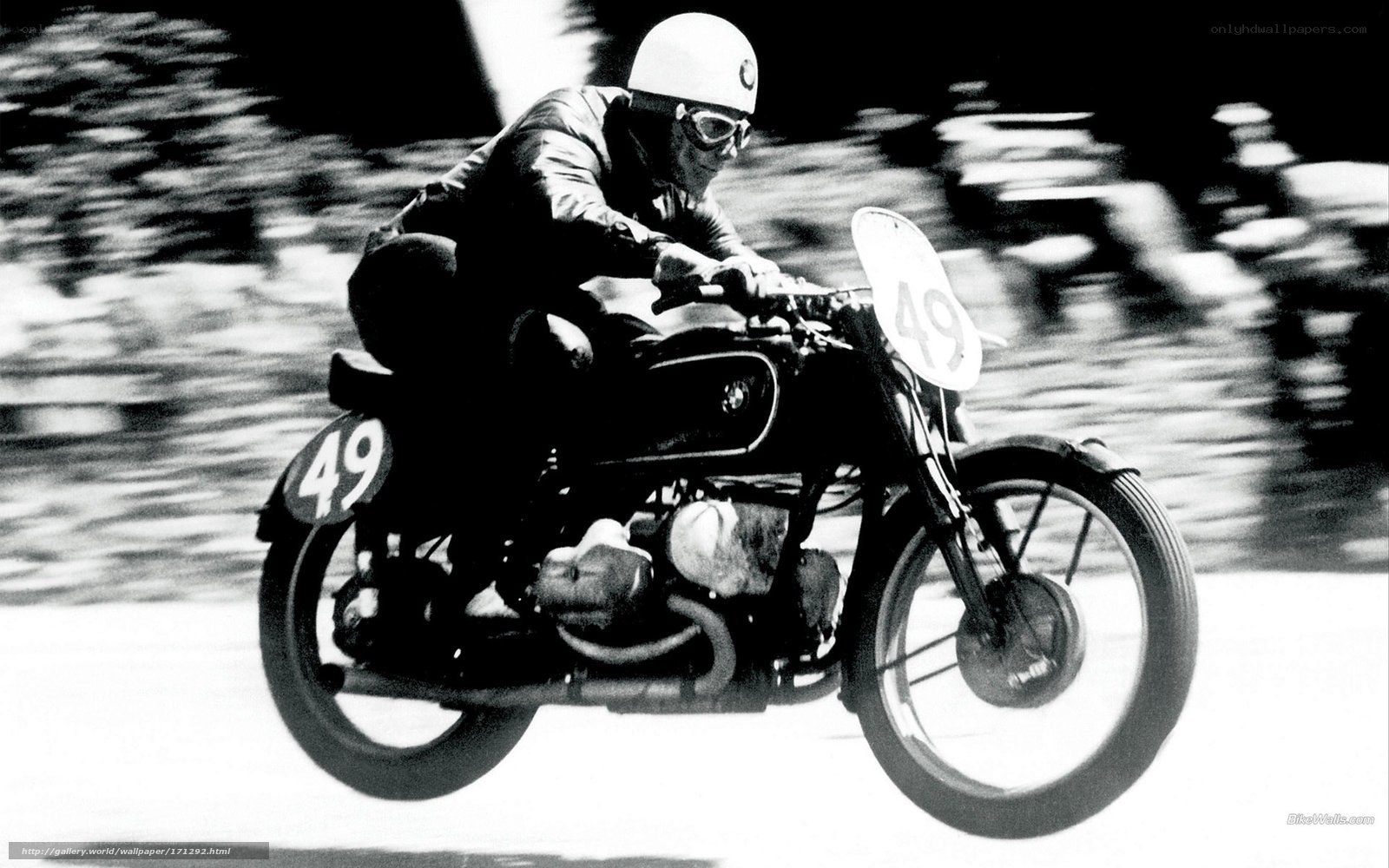 Motorcycle racer in action