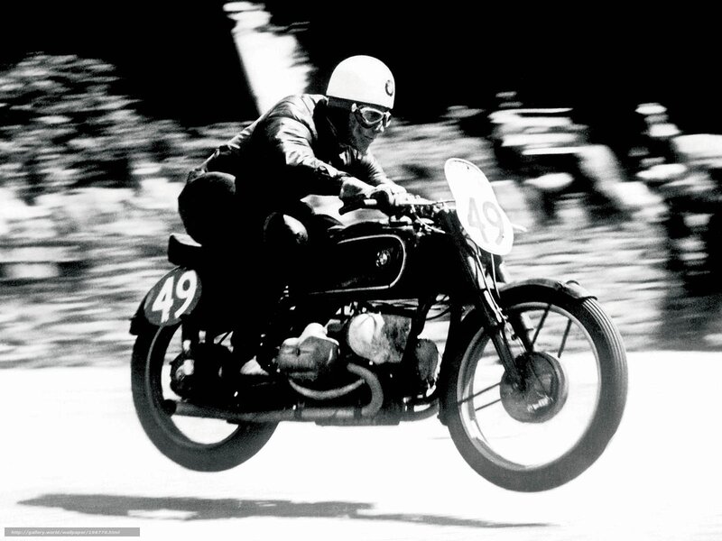 Motorcycle racer in action