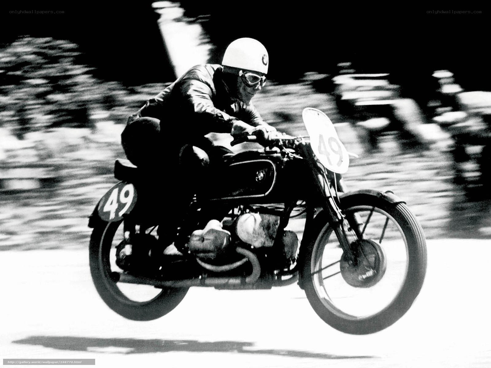 Motorcycle racer in action