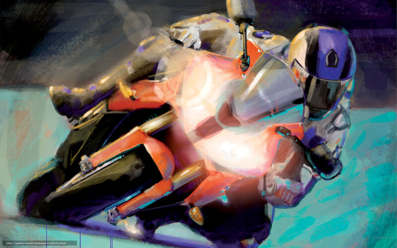 motorcycle racer in motion