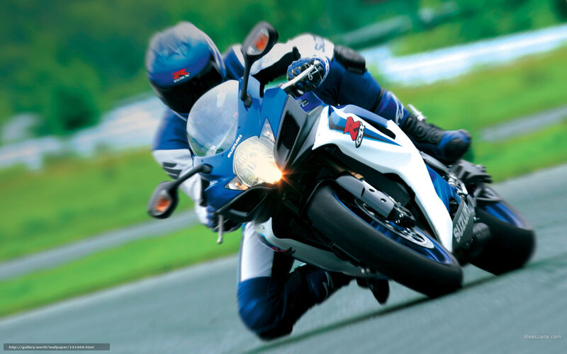 motorcycle racer on a blue bike