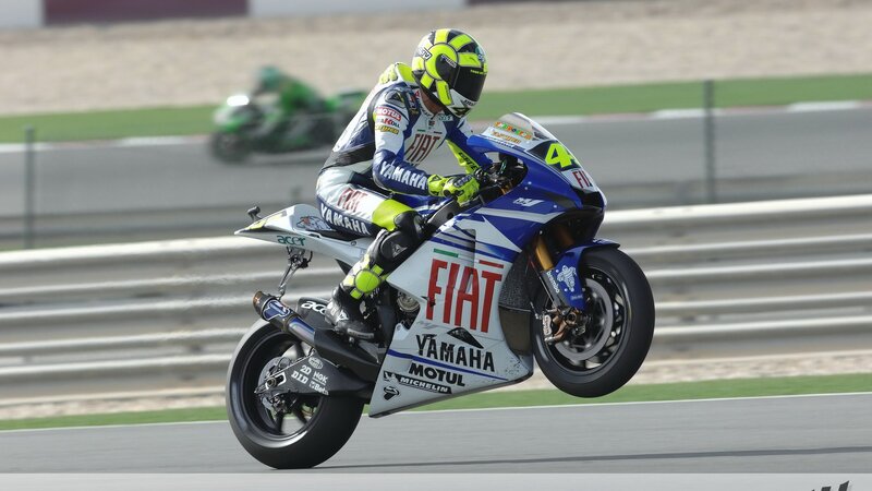 Motorcycle racer on a track