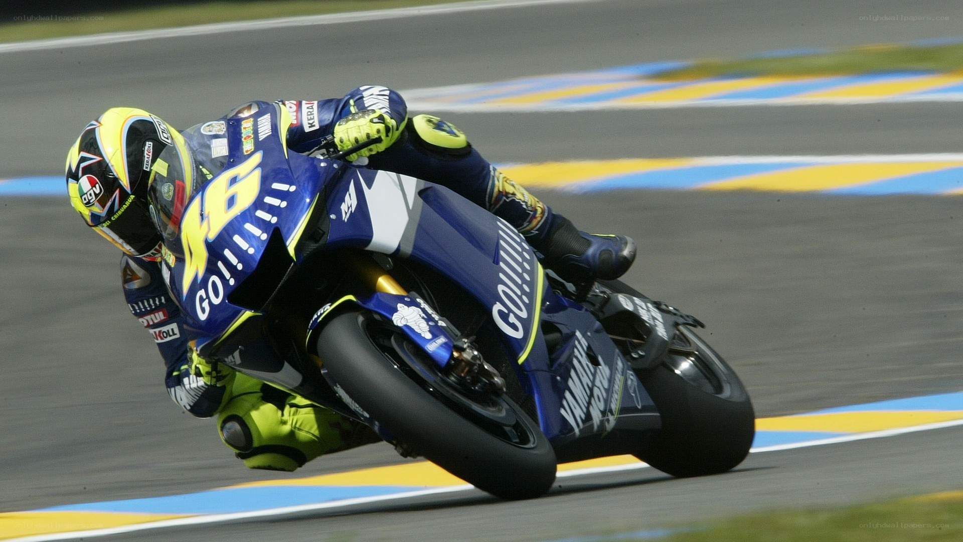 Motorcycle racer on a track