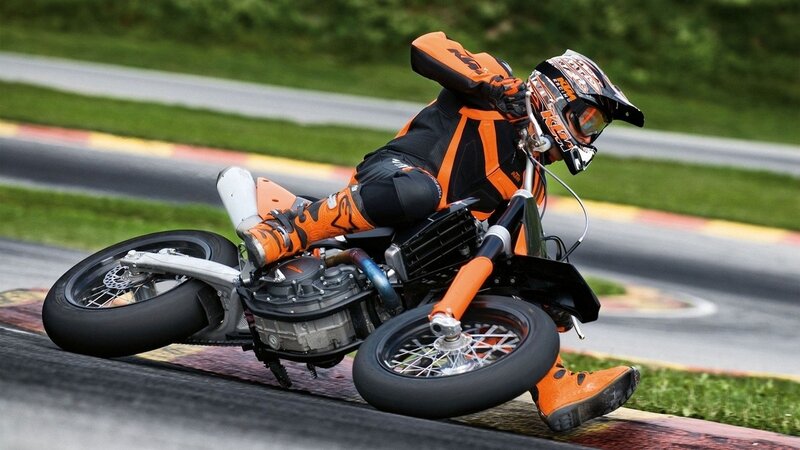 Motorcycle racer on a track