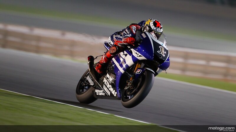Motorcycle racer on a track