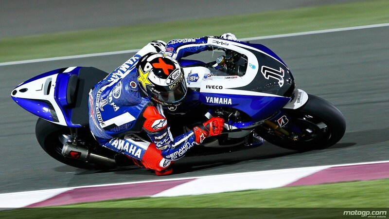 Motorcycle racer on a track