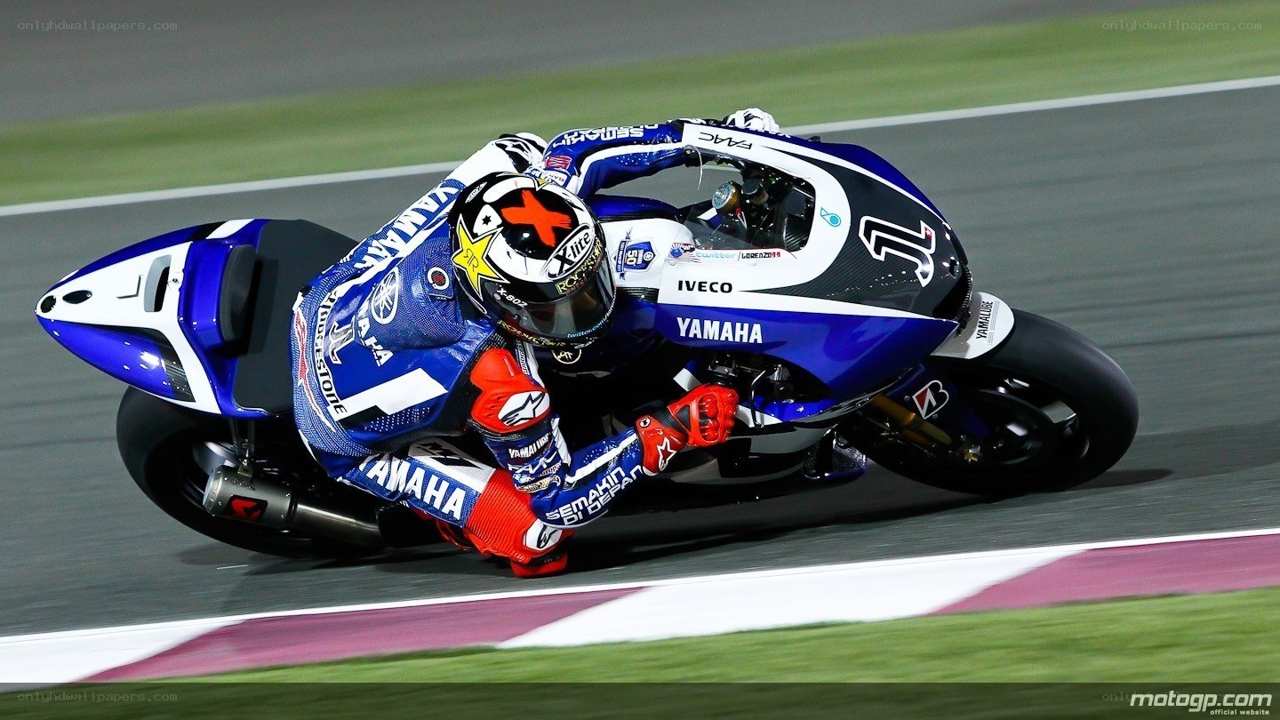 Motorcycle racer on a track