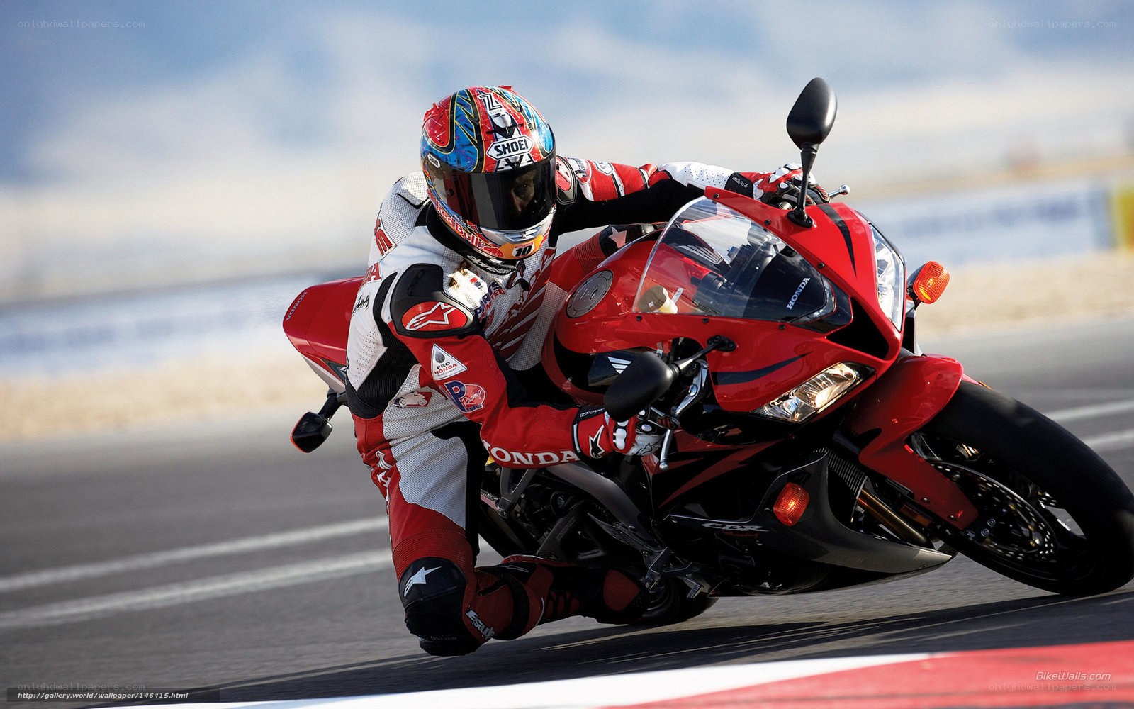 Motorcycle racer on a track