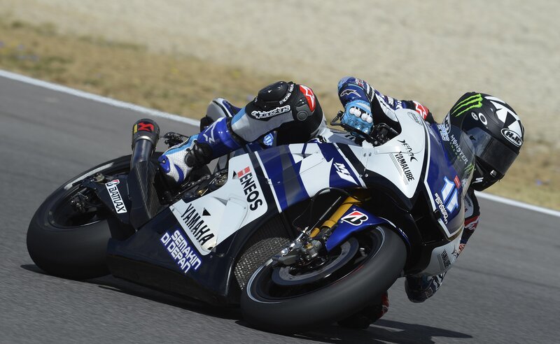 Motorcycle racer on a track