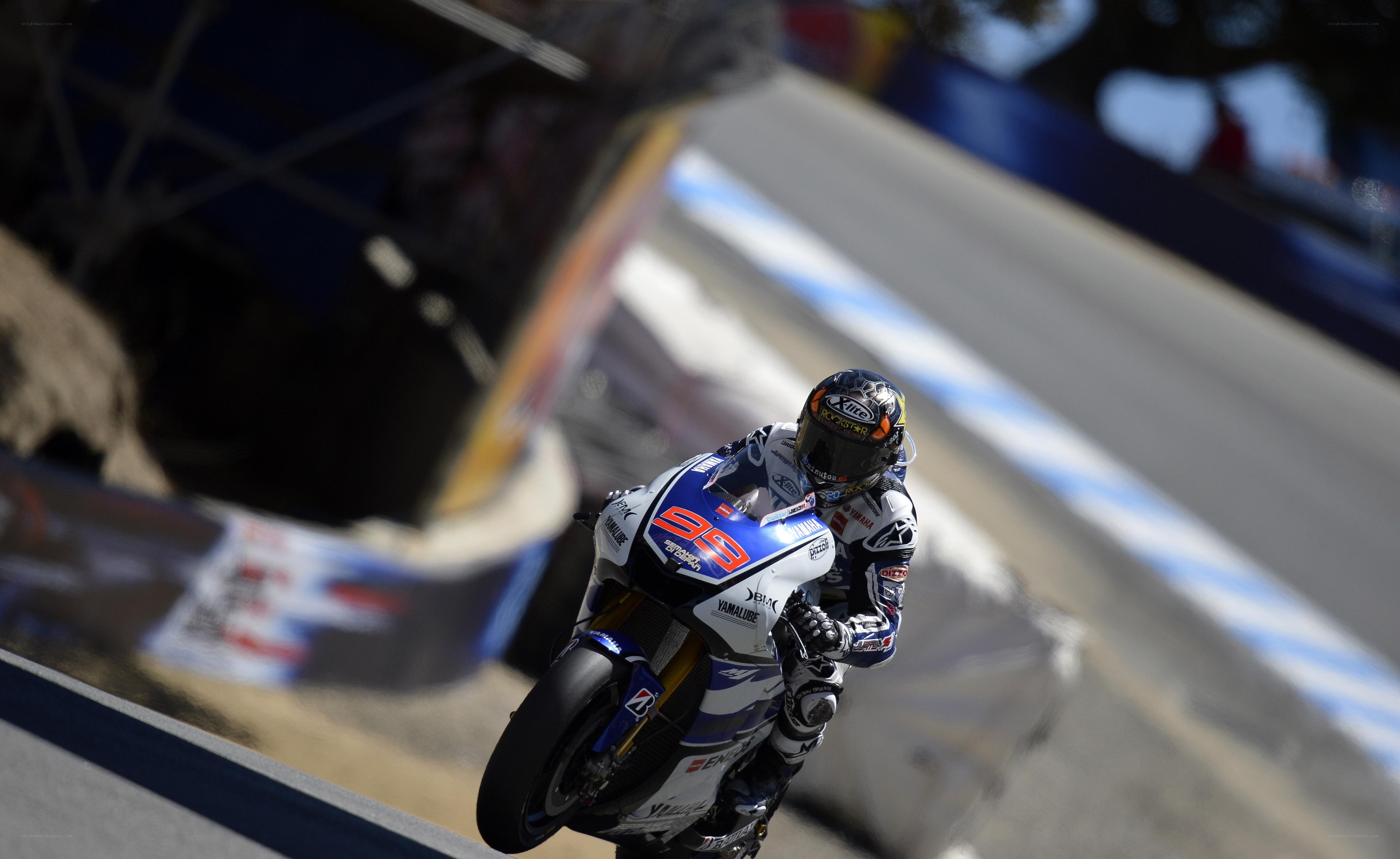 Motorcycle racer on a track