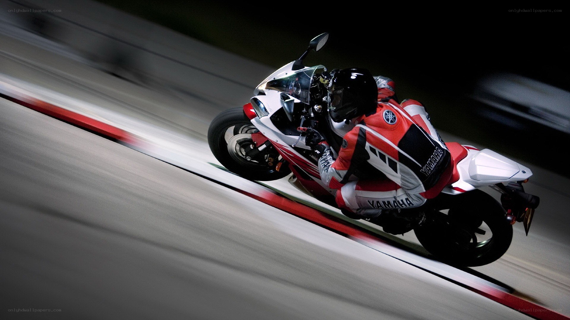Motorcycle racer on a track