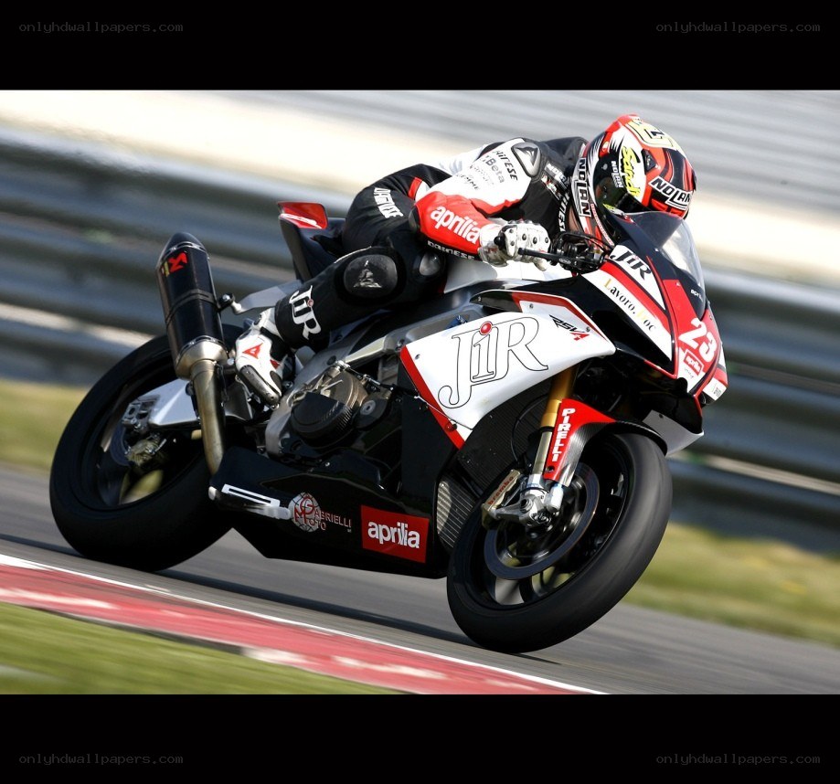 Motorcycle racer on a track