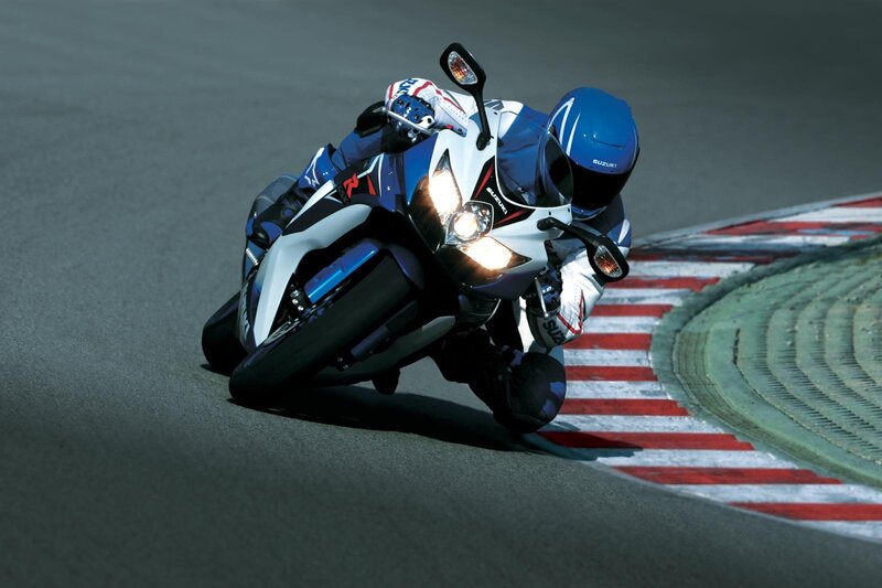 Motorcycle racer on a track