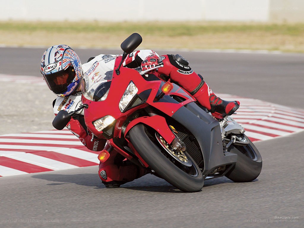 Motorcycle racer on a track