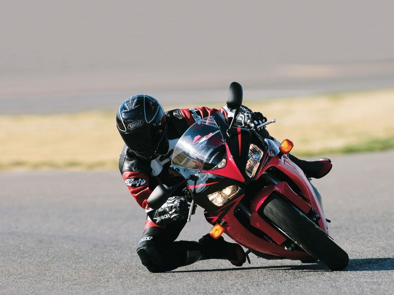 Motorcycle racer on a track
