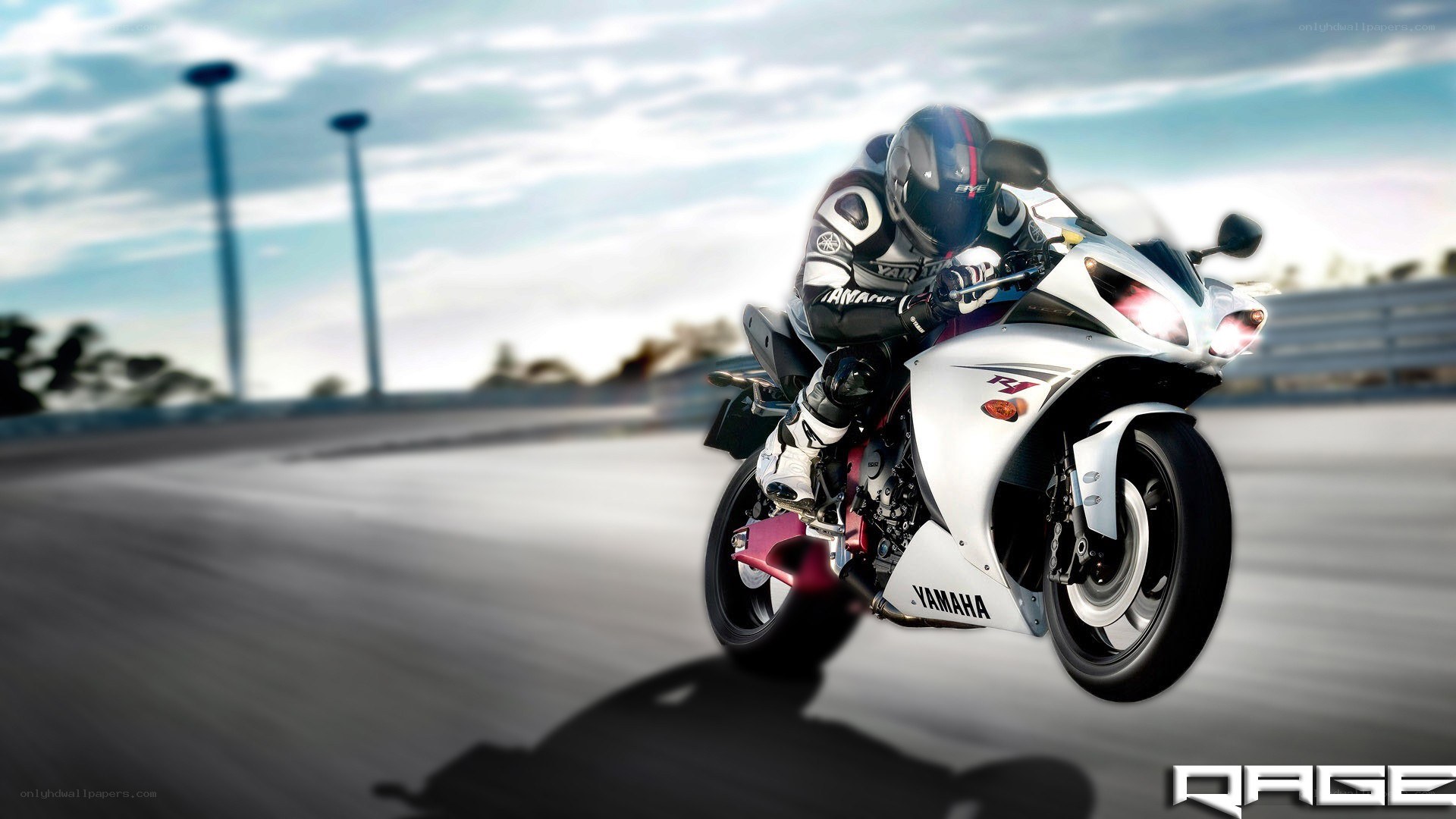 motorcycle racer on a track