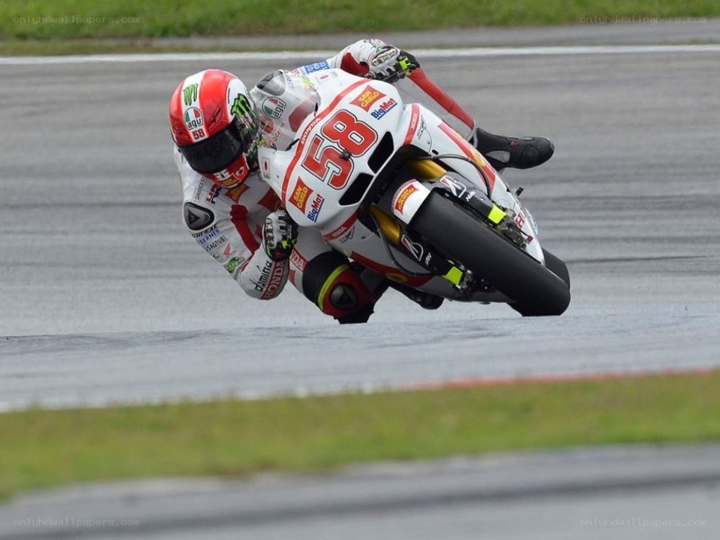 Motorcycle racer on a track