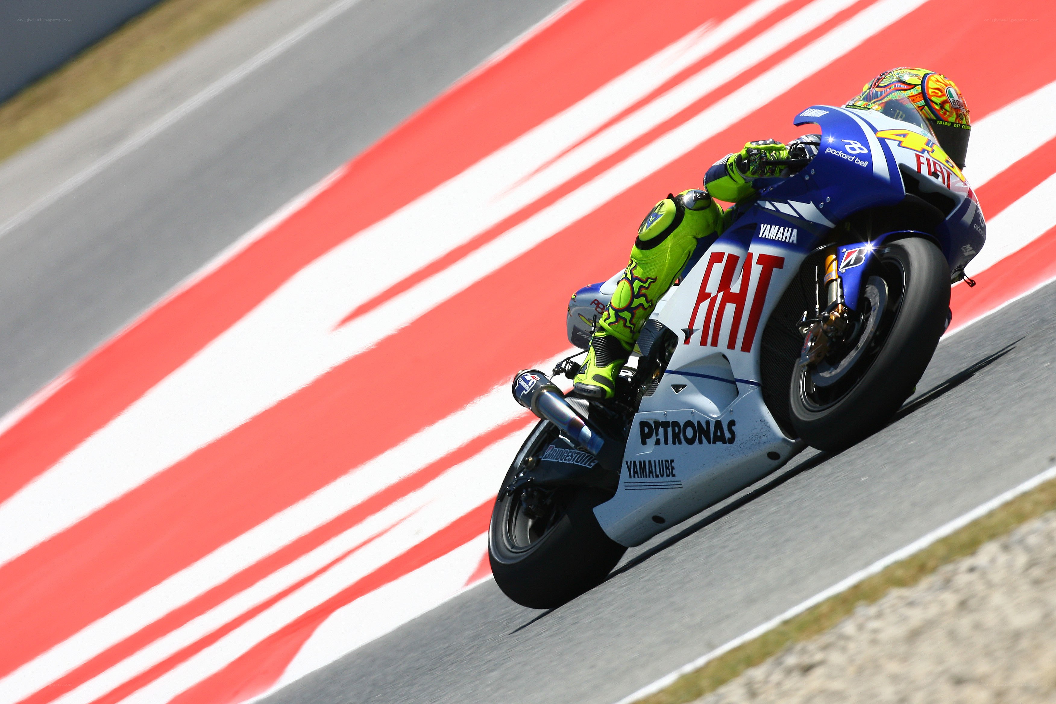 Motorcycle racer on a track