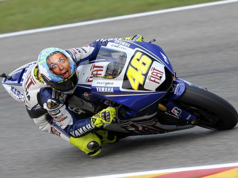 Motorcycle racer on a track
