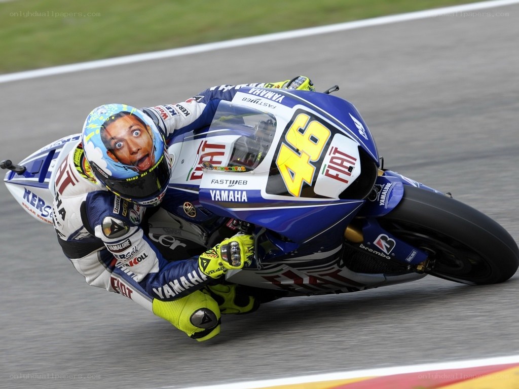 Motorcycle racer on a track