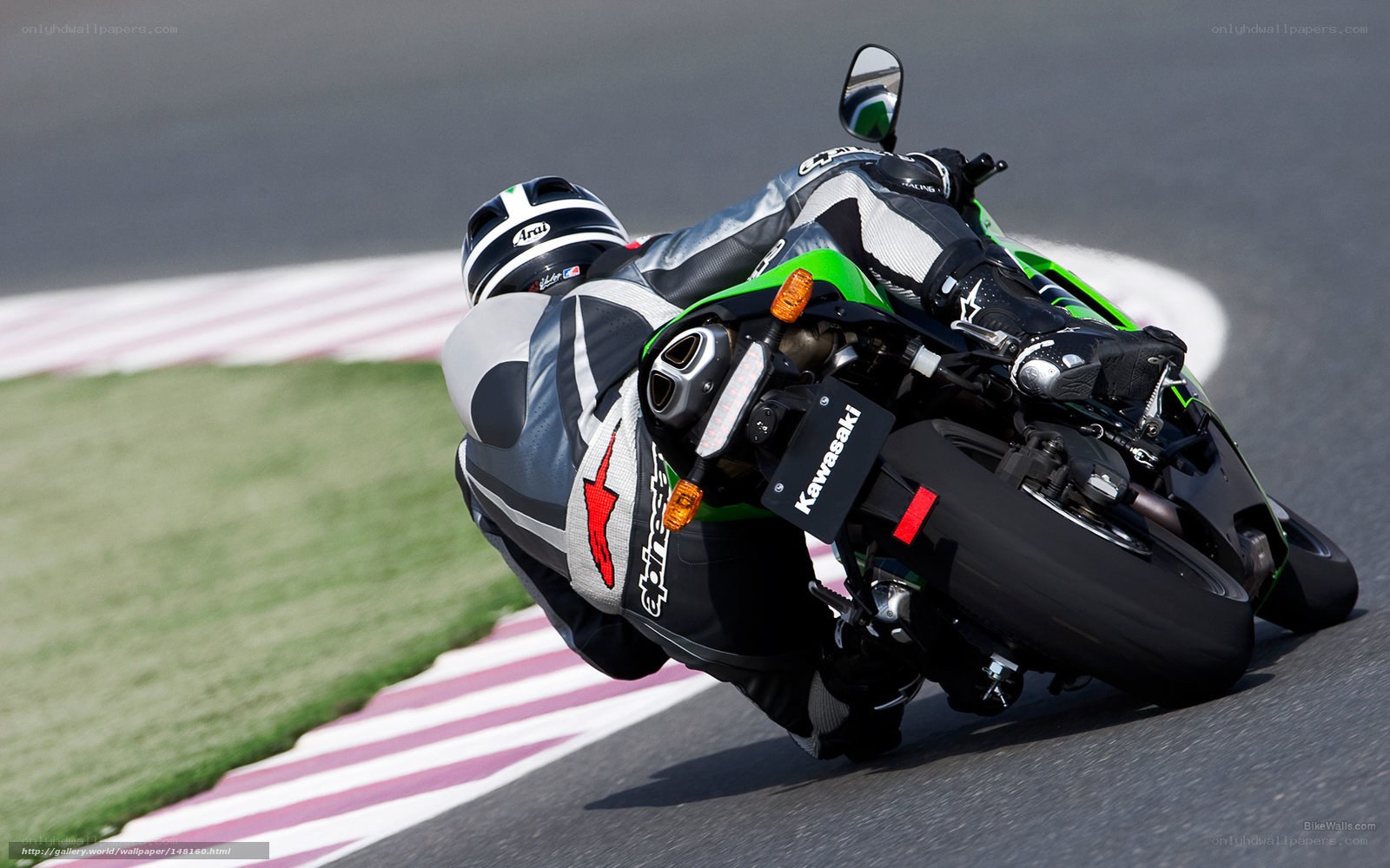 Motorcycle racer on a track