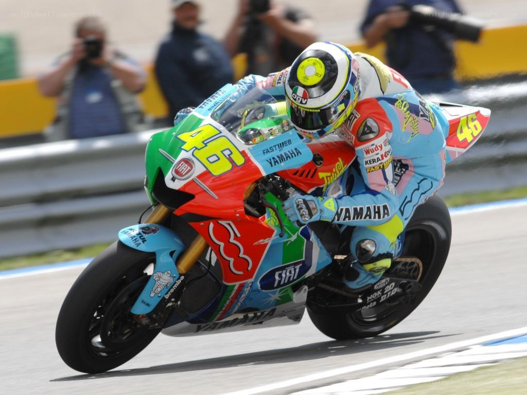 Motorcycle racer on a track
