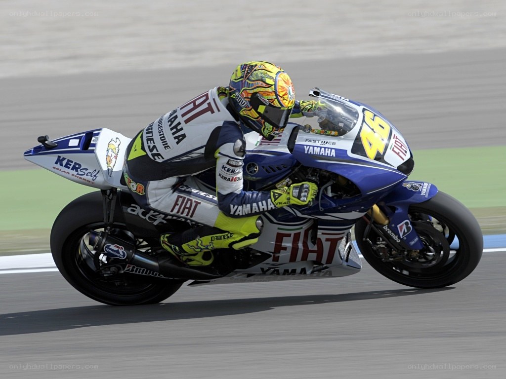Motorcycle racer on a track