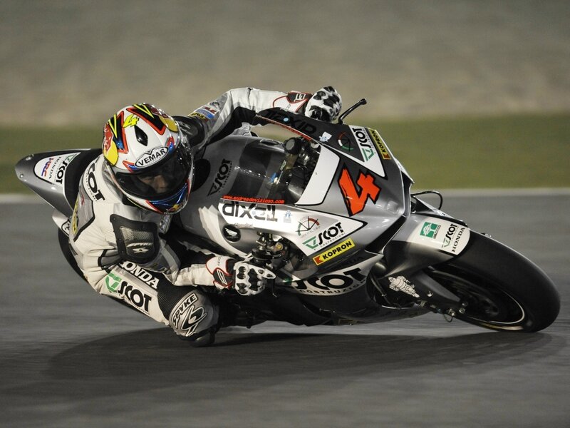Motorcycle racer on a track