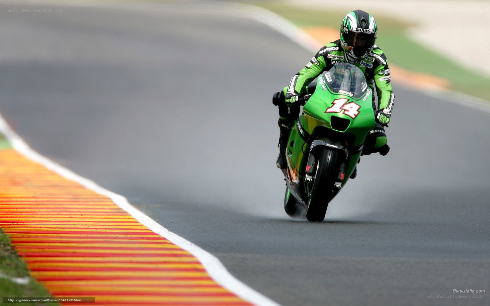 Motorcycle racer on a track