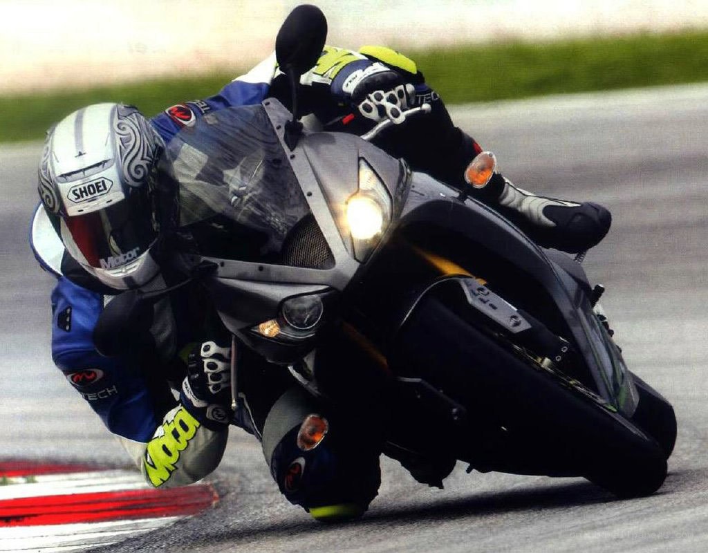 Motorcycle racer on a track