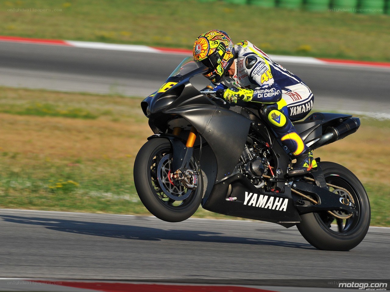 Motorcycle racer on a track
