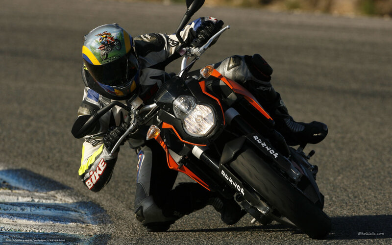Motorcycle racer on a track
