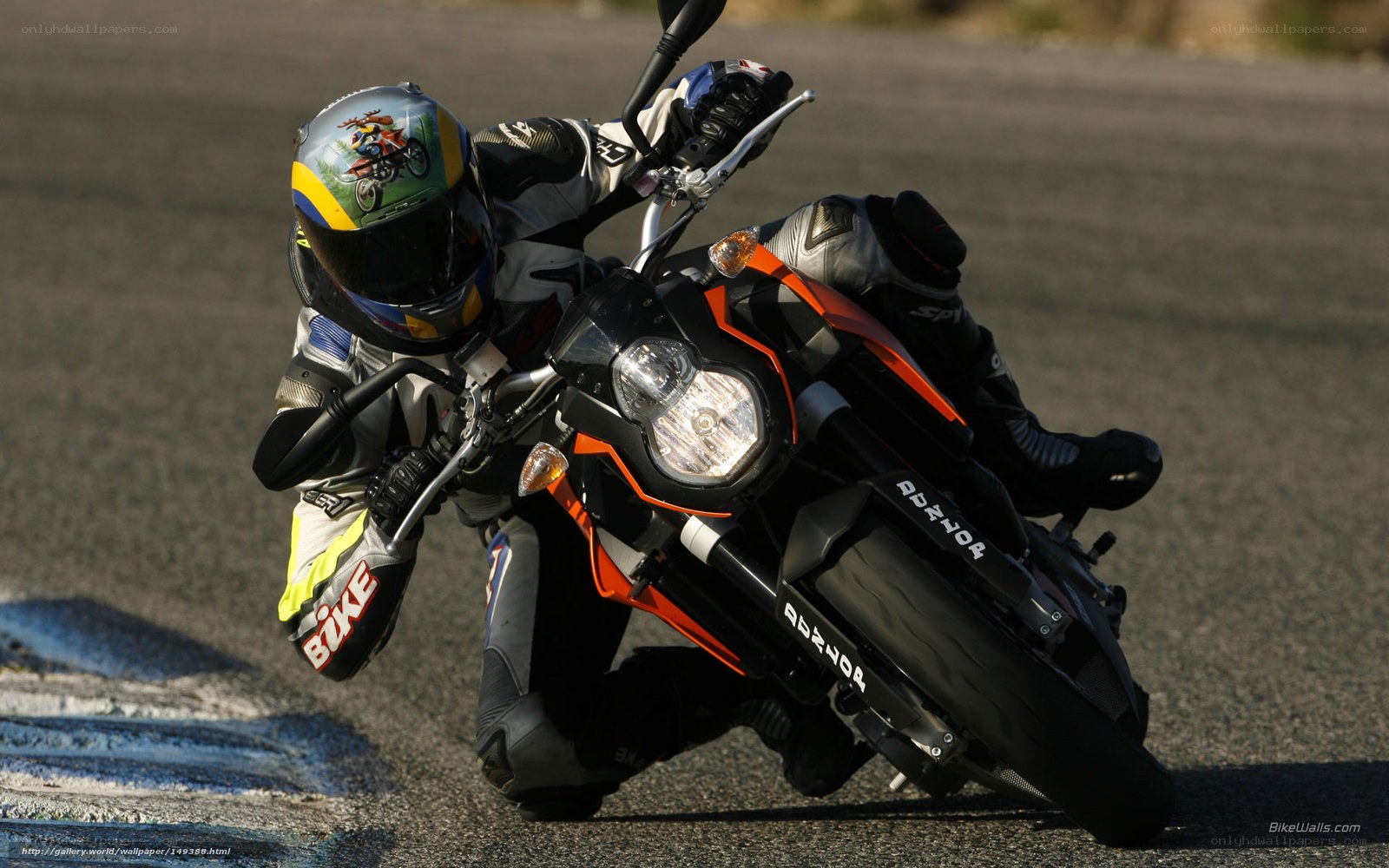 Motorcycle racer on a track