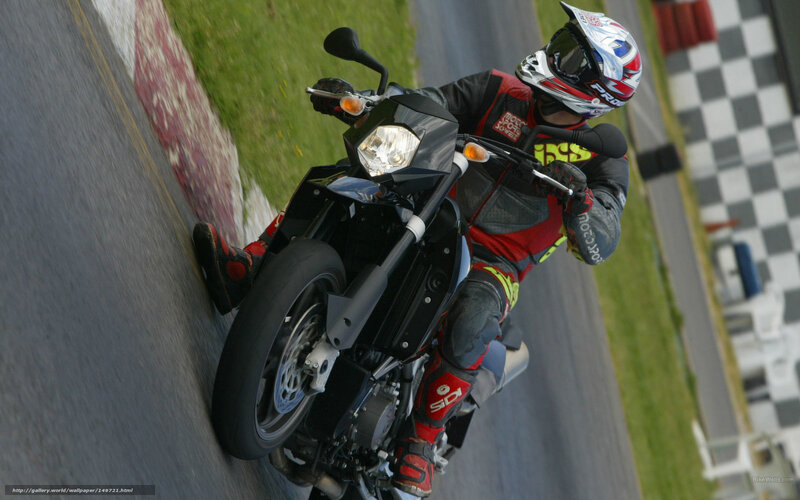Motorcycle racer on a track