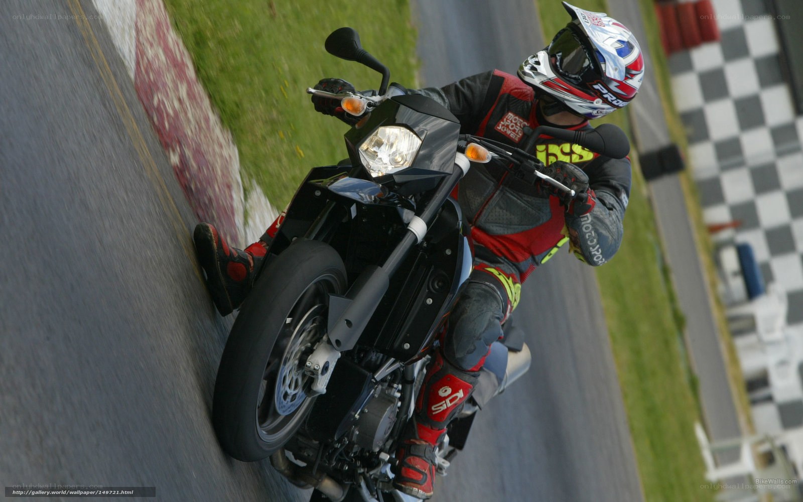Motorcycle racer on a track