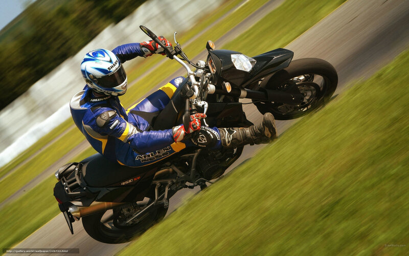 Motorcycle racer on a track