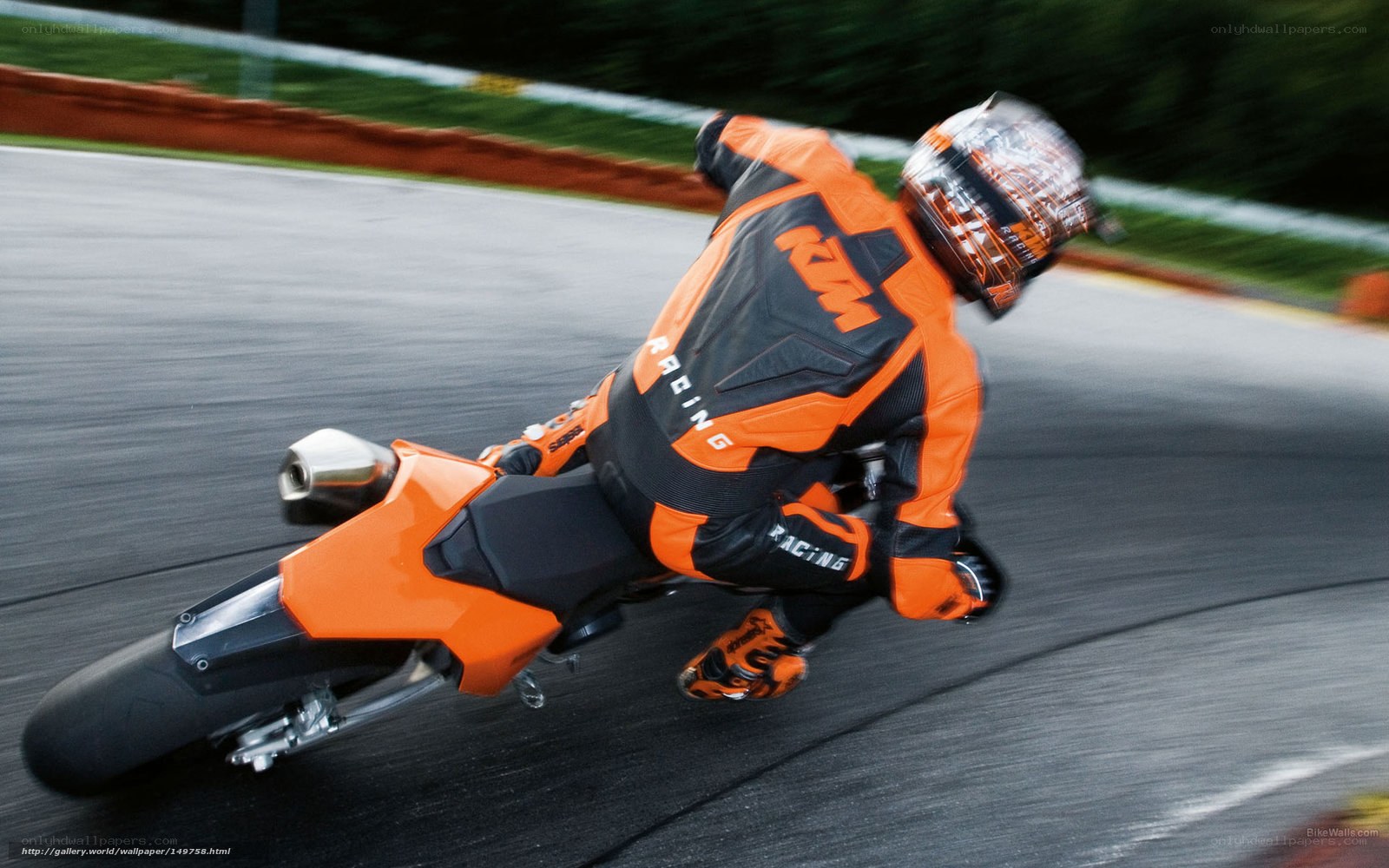 Motorcycle racer on a track