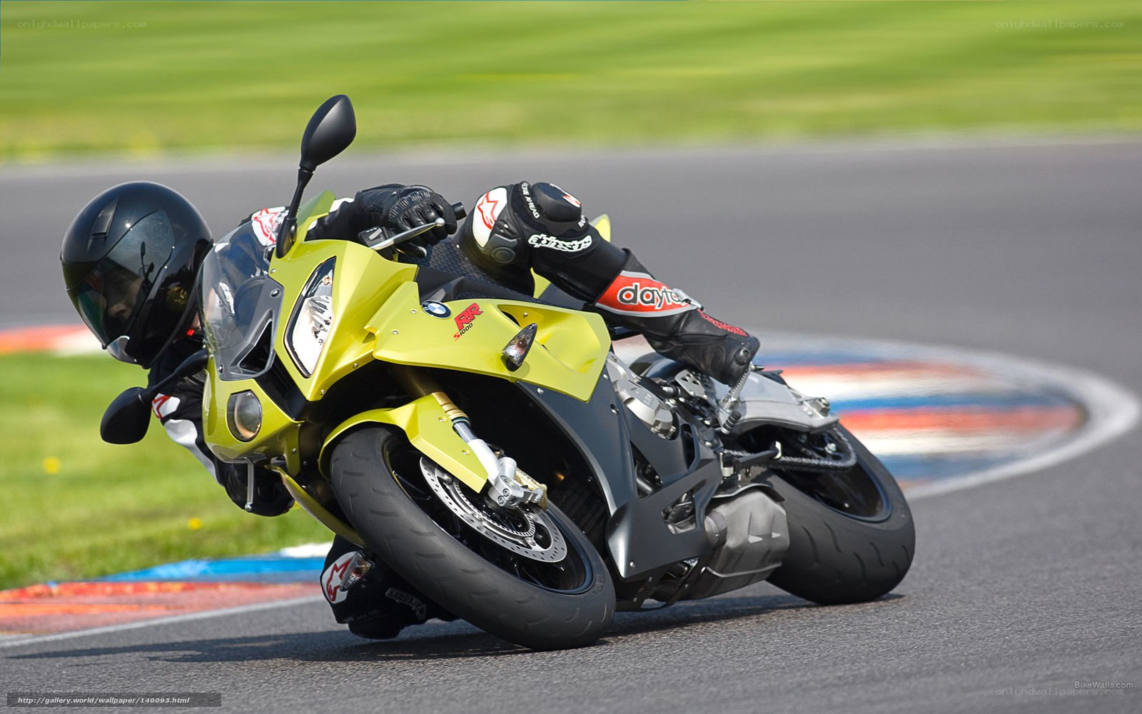 Motorcycle racer on a track