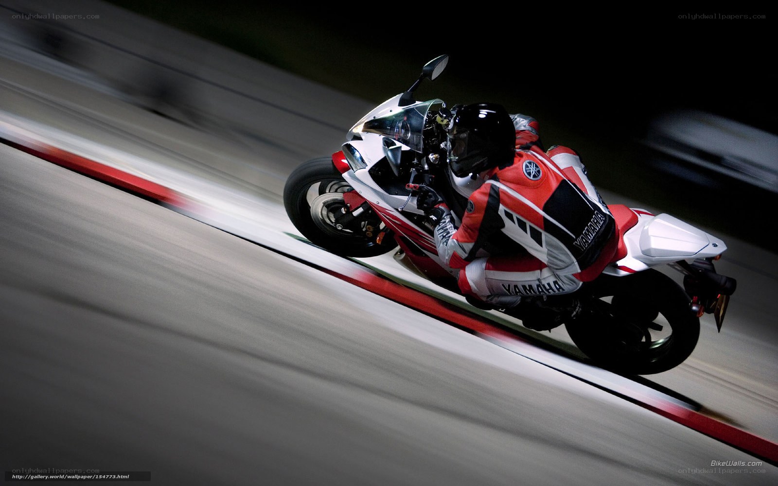 Motorcycle racer on a track