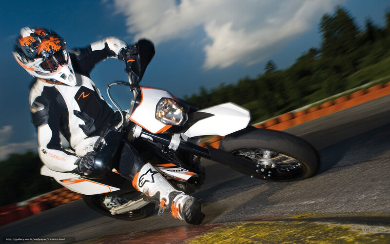 Motorcycle racer on a track