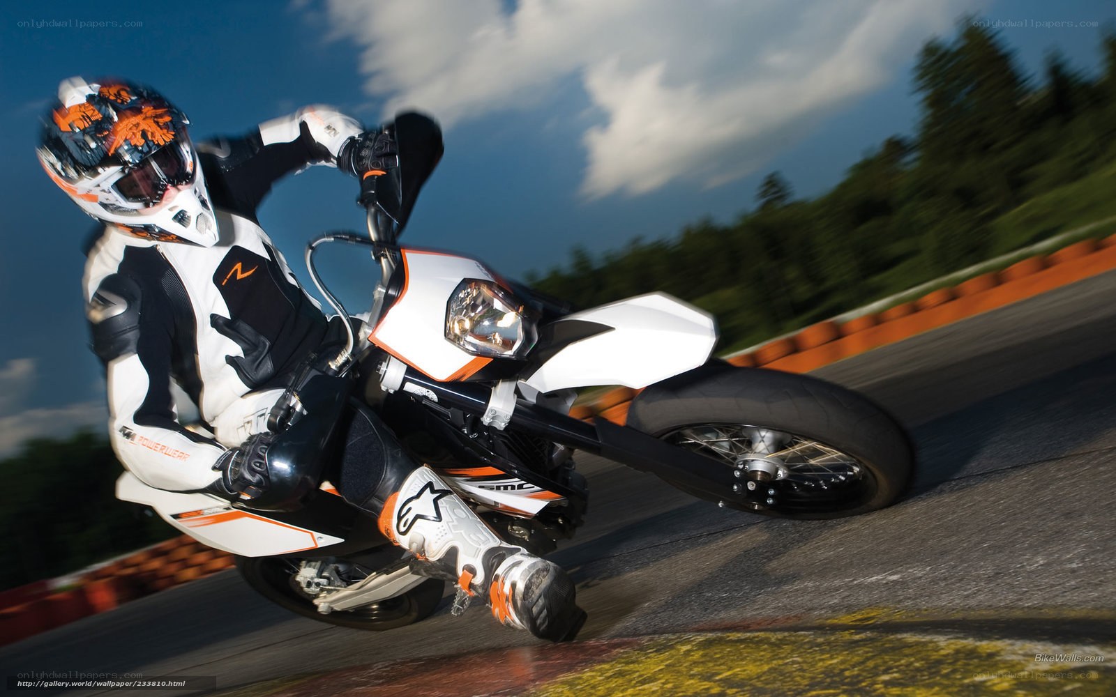 Motorcycle racer on a track