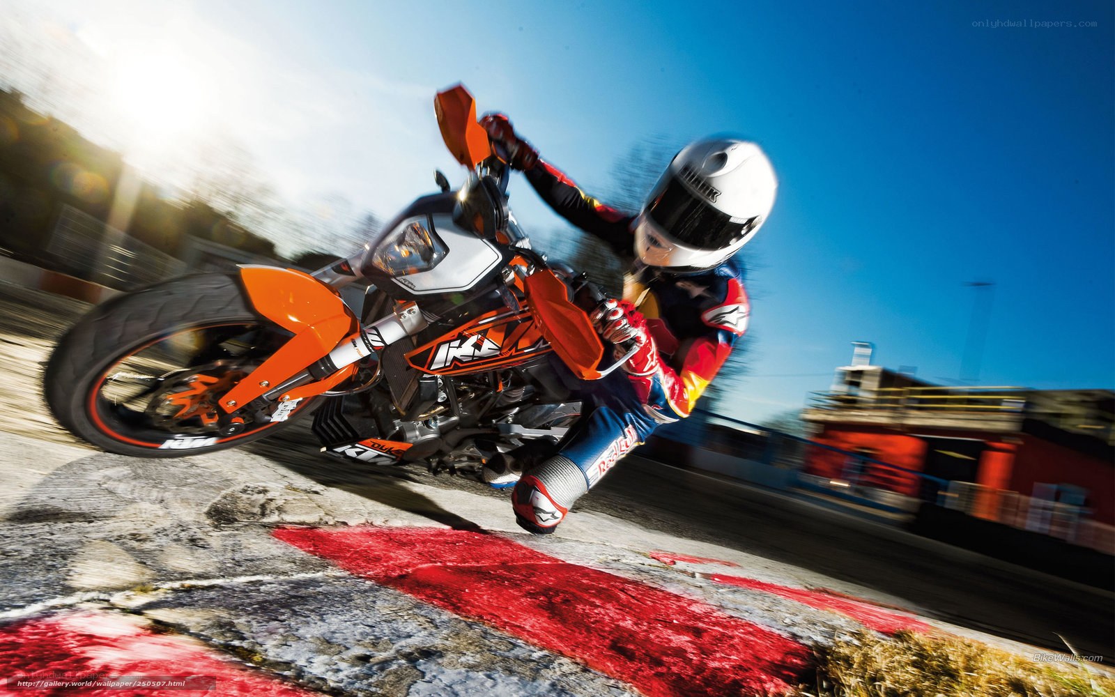 Motorcycle racer on a track