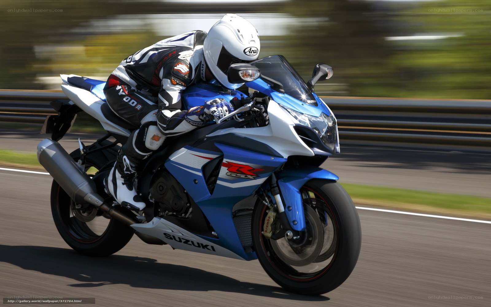 Motorcycle racer on a track