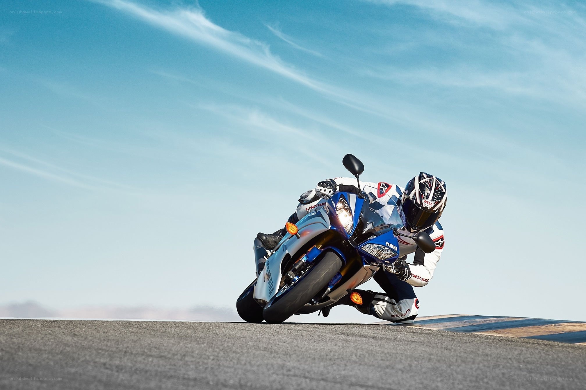 Motorcycle racer on a track
