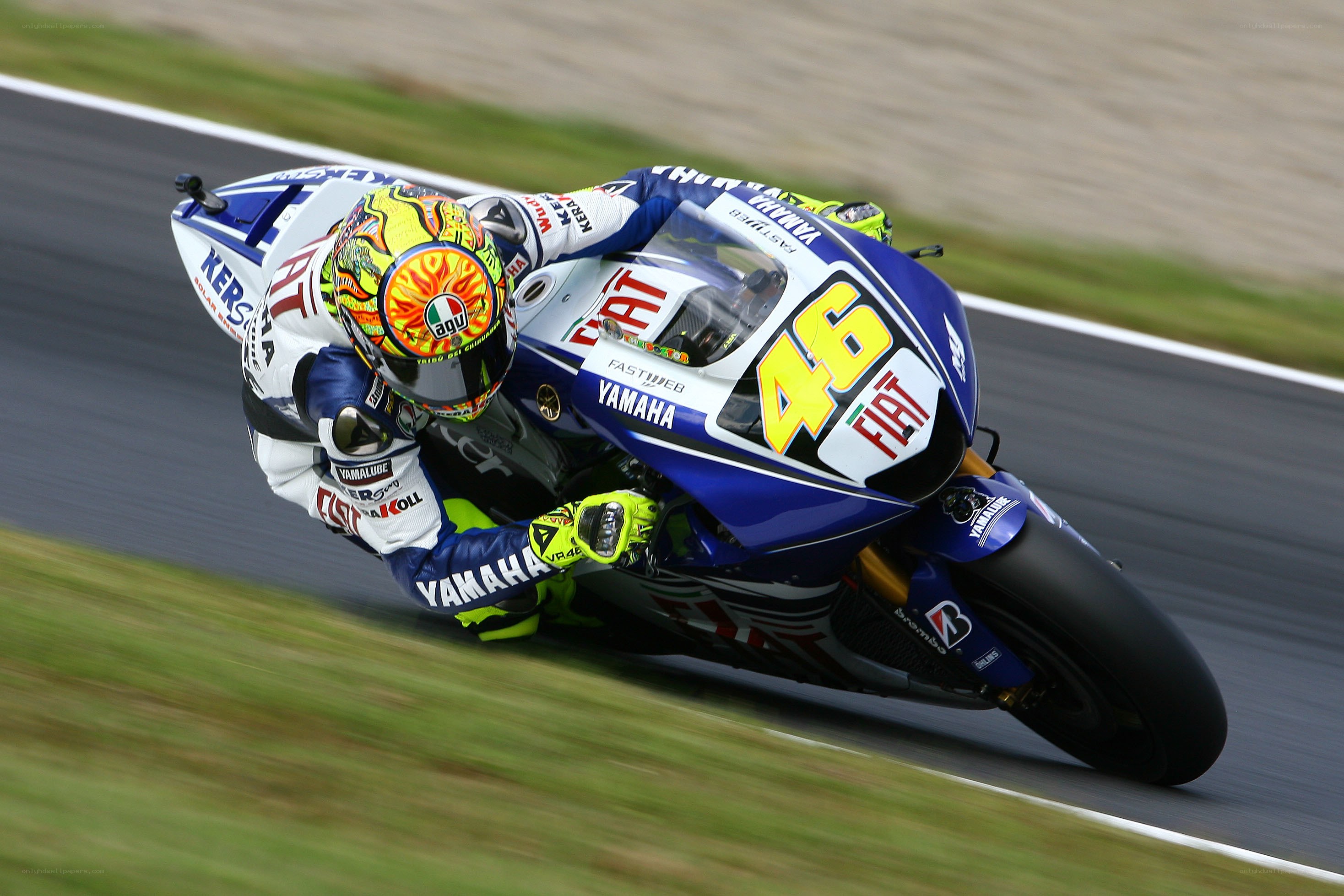 Motorcycle racer on a track